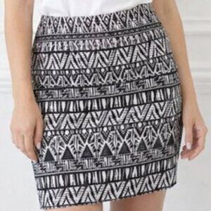 CYNTHIA ROWLEY Printed Pencil Skirt